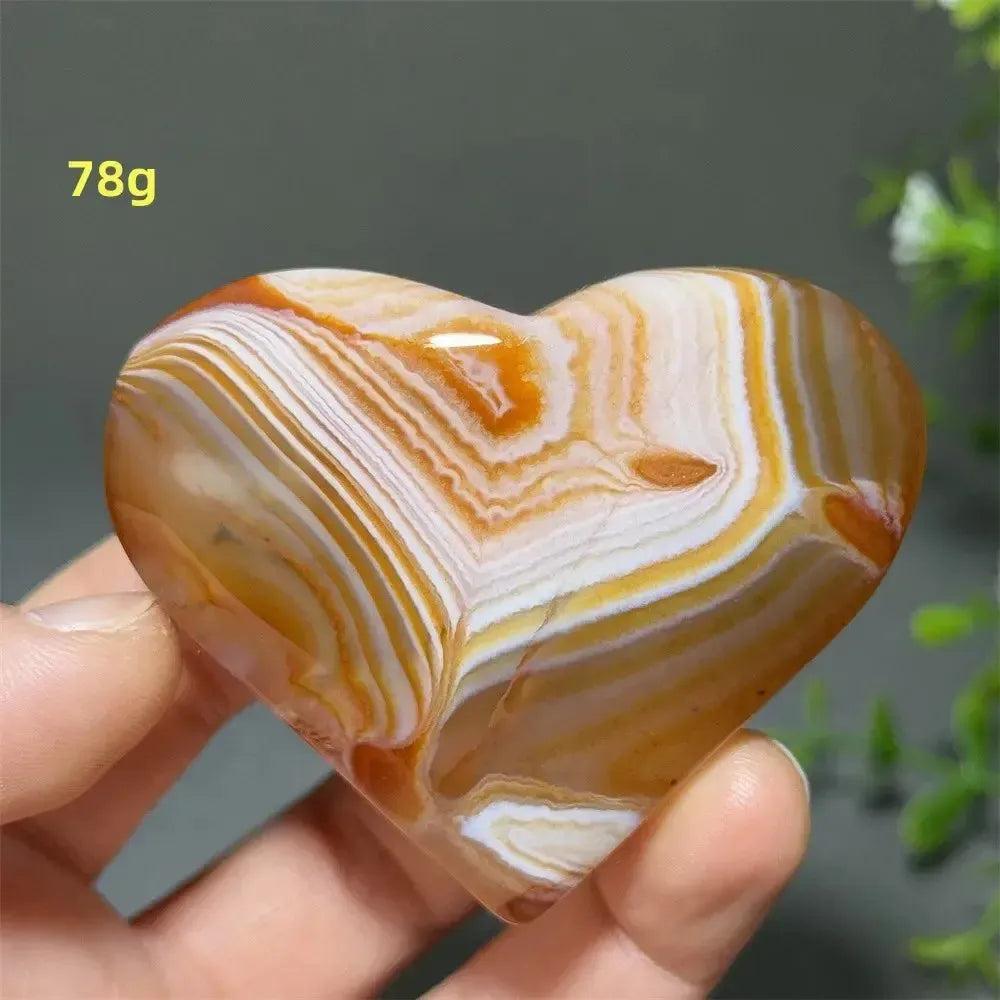 Red Agate Crystal Heart