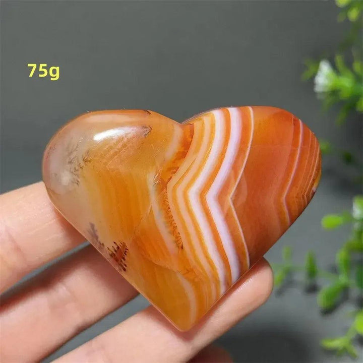 Red Agate Crystal Heart