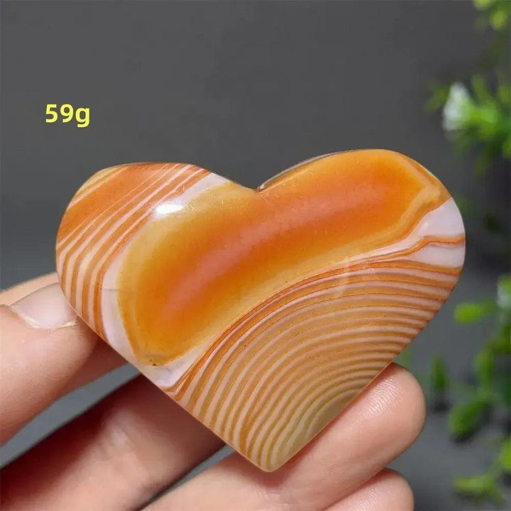 Red Agate Crystal Heart