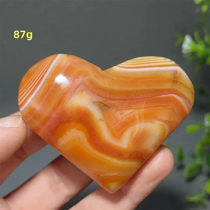 Red Agate Crystal Heart