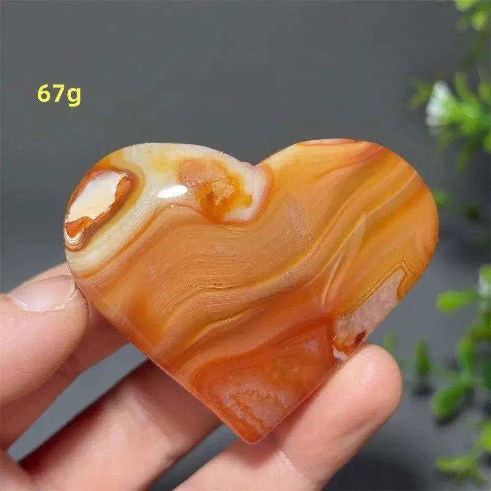 Red Agate Crystal Heart