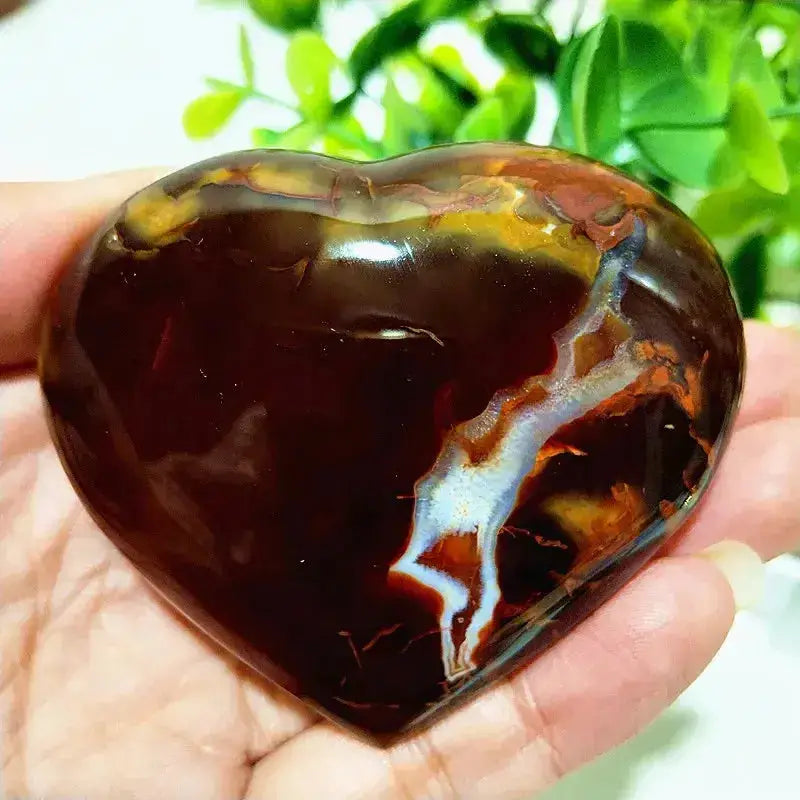 Red Agate Heart-Hearts-Ali-A66 140g57-66mm-Red Agate-Crystal Destiny