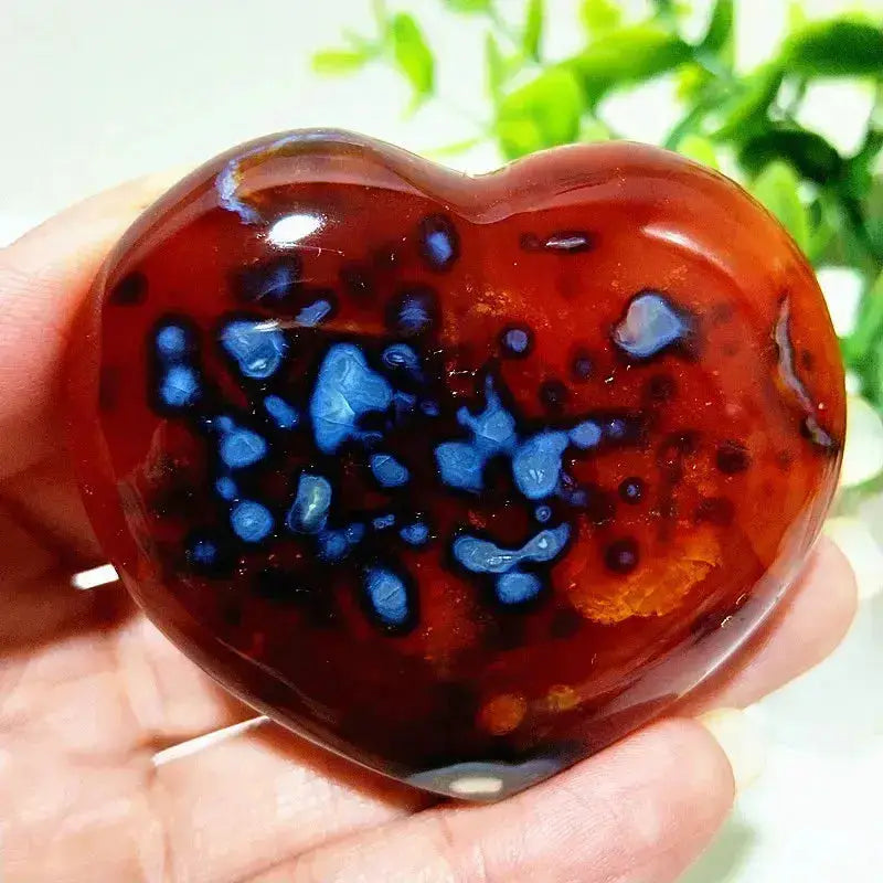 Red Agate Heart, Root Chakra, Grounding Vitality Stone-Hearts-Ali-A61 98g52-61mm-Red Agate-Crystal Destiny