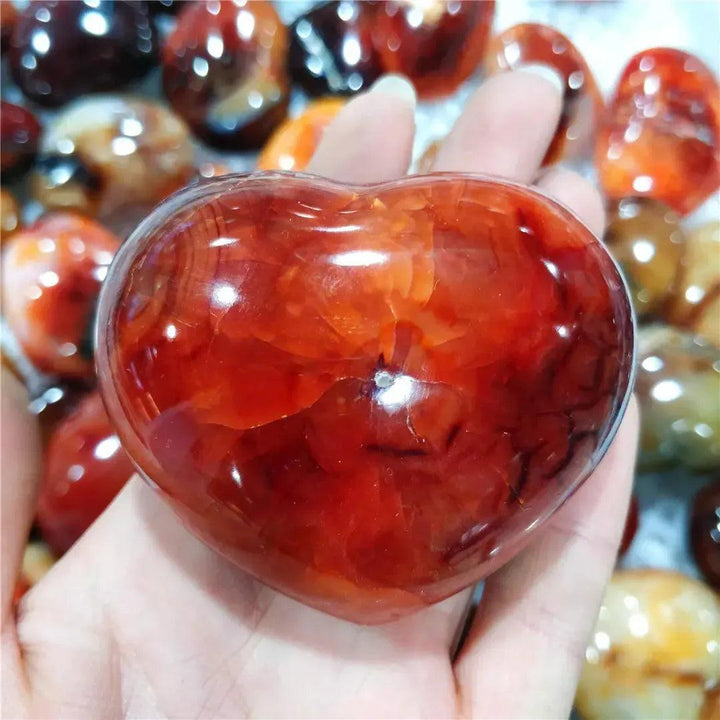 Red Agate "Puffy" Crystal Heart