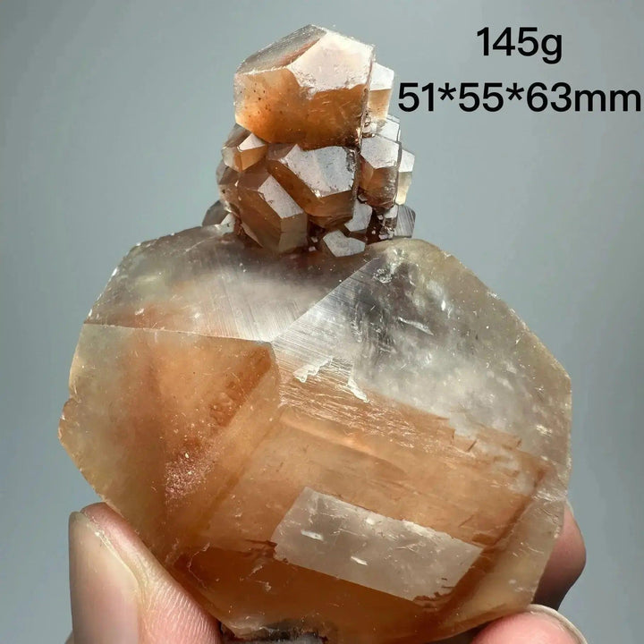 Vibrant Red Calcite Crystal Cubed Stack Cluster, a rare geometric specimen for energy and vitality.