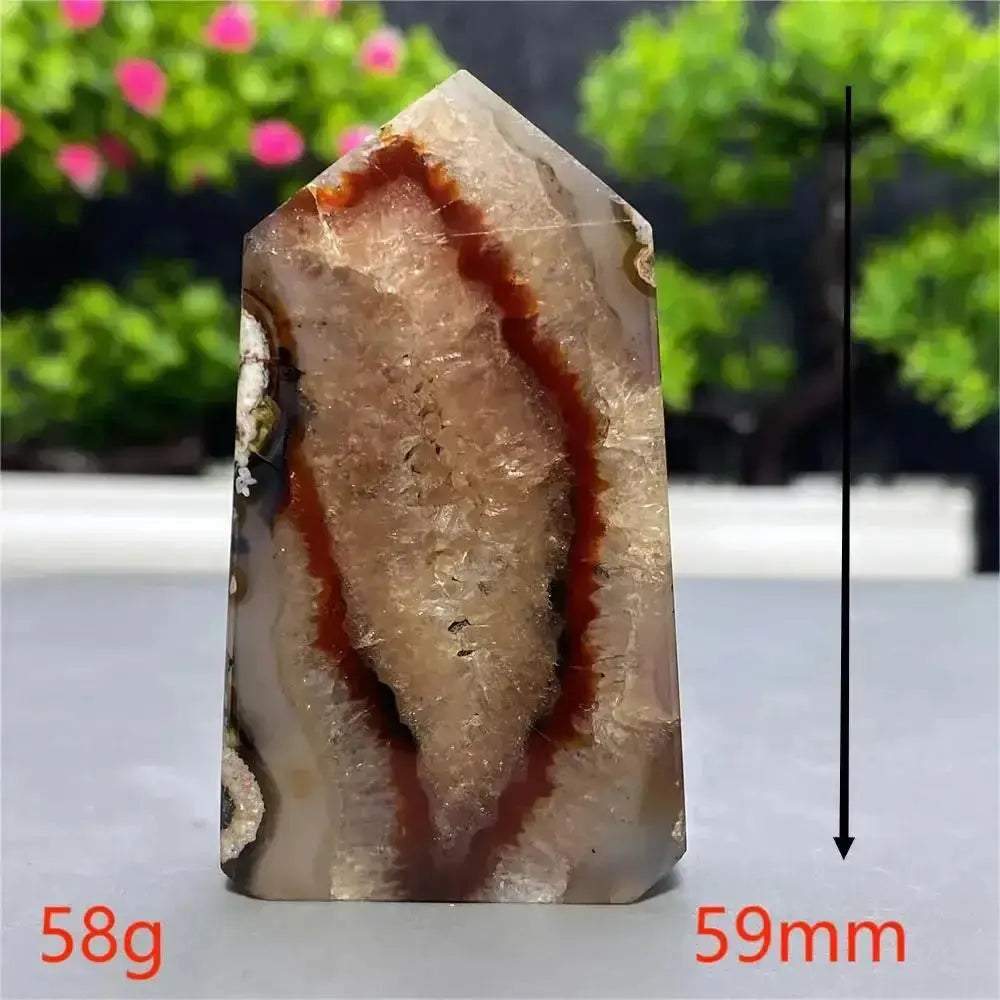 Red Sardonyx Agate Towers-Towers-Ali-Red Sardonyx Agate-A4 58g-Crystal Destiny