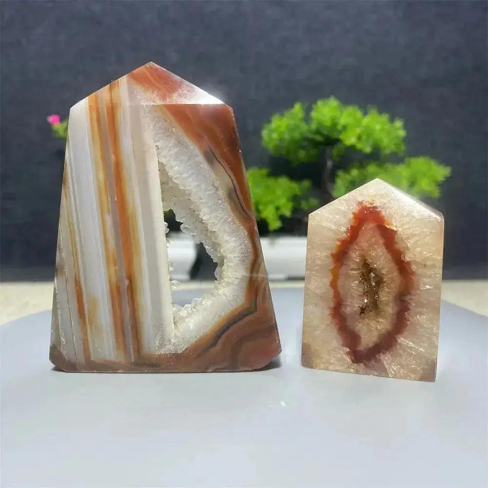 Red Sardonyx Agate Towers