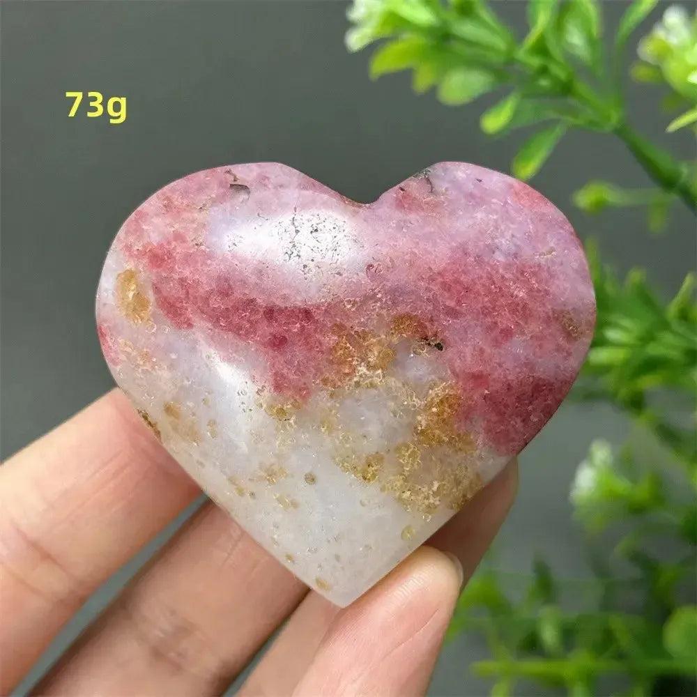 Rhodochrosite Crystal Heart