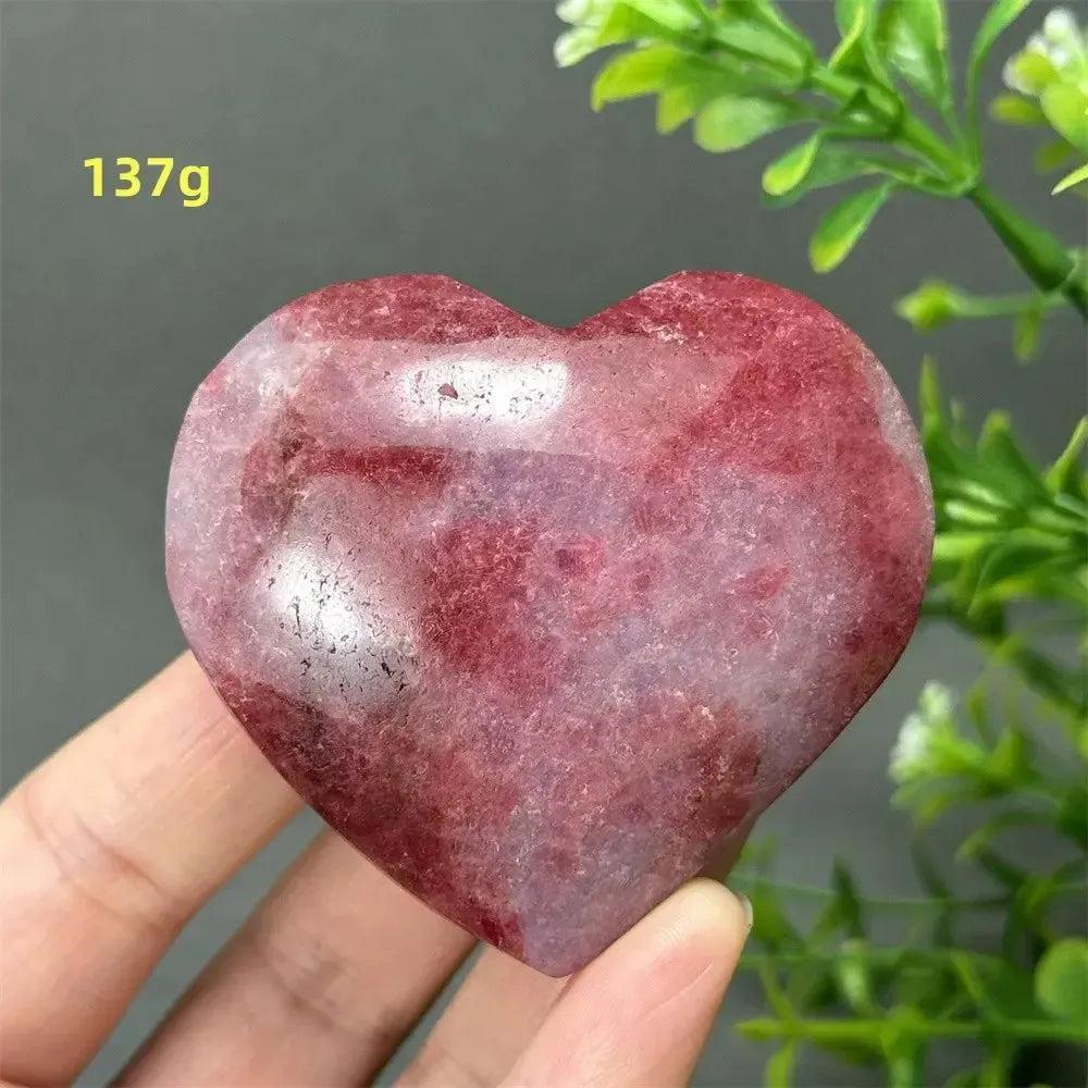 Rhodochrosite Crystal Heart