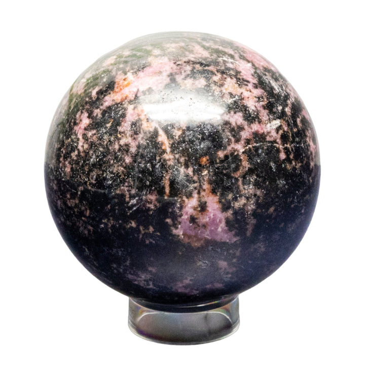 Rhodonite Spheres 62-83mm-Spheres-Crystal Destiny-Rhodonite-882g - 78mm Diameter-Crystal Destiny