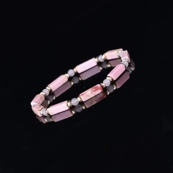 Rhodonite and Rose Quartz Stretch Bracelet