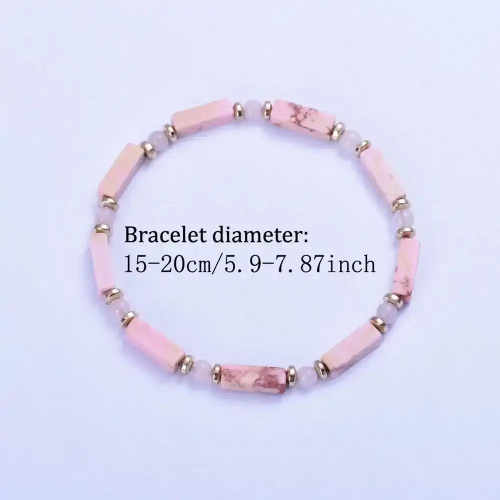 Rhodonite and Rose Quartz Stretch Bracelet
