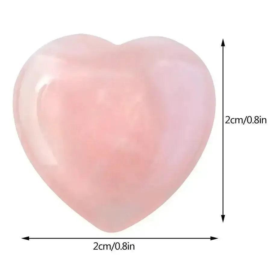 Rose Quartz Heart Stones Set