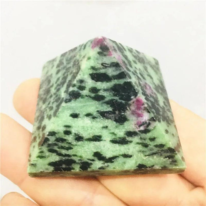 Ruby in Zoisite Crystal Pyramid Polished Natural Stone