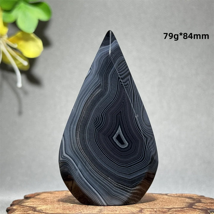 Black Agate Freeform Flame