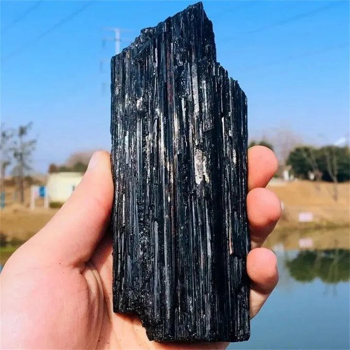 Black Tourmaline Raw Crystal Specimen