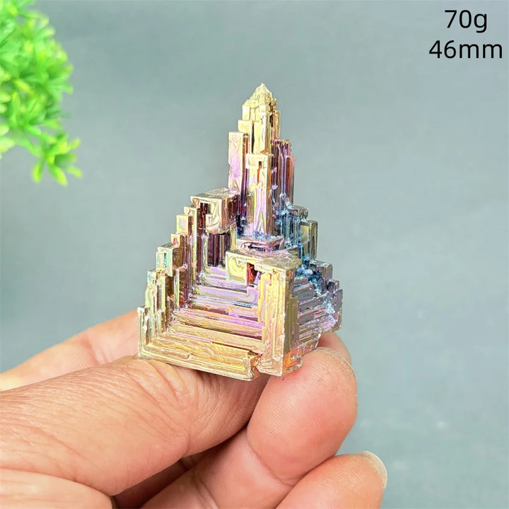 Rainbow Bismuth Crystal Pyramid Collector Specimen