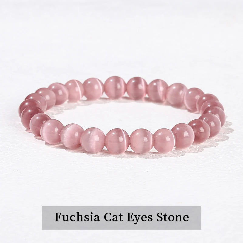 Natural Stone Beaded Bracelet in 30+ Crystal Varieties