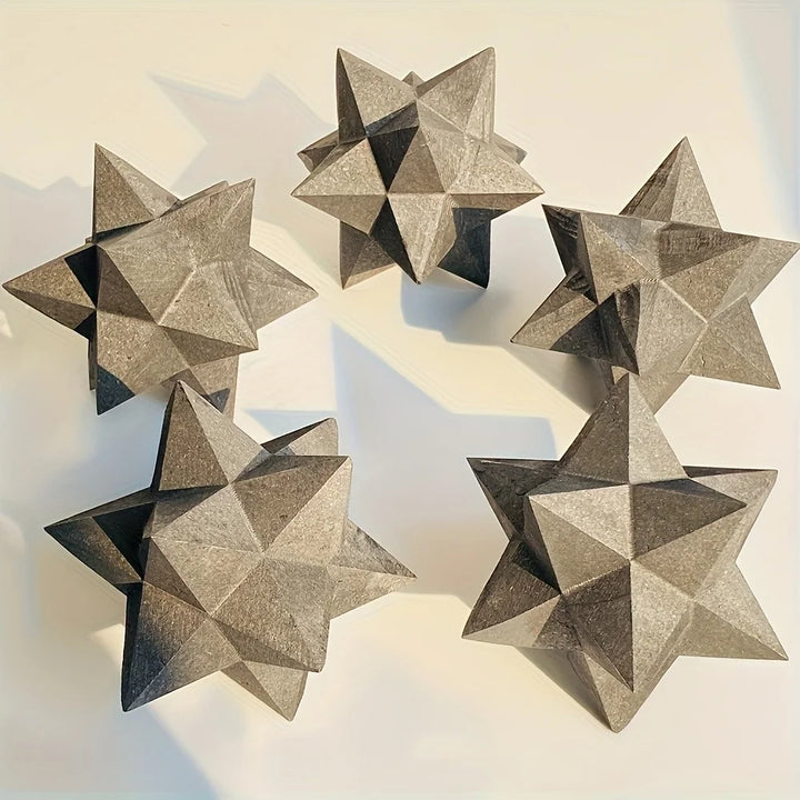 Shungite Crystal Carved Merkaba Star Sacred Geometry