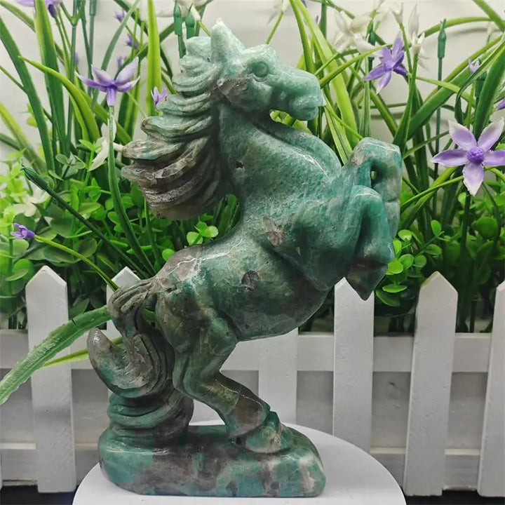 Amazonite Crystal Carved Horse