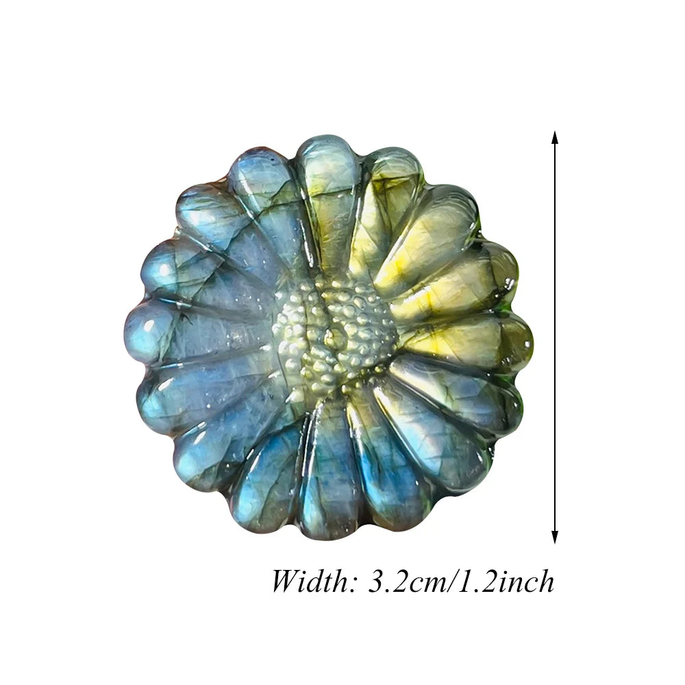 Crystal Carved Flower Sculptures in Multiple Stones