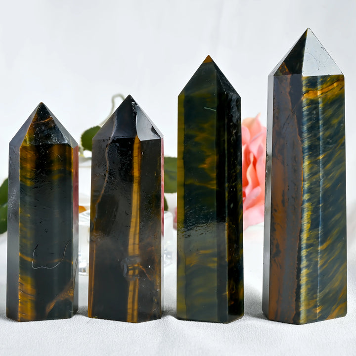 Tiger's Eye Blue & Gold Crystal Tower