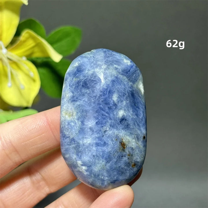 Blue Kyanite Crystal Palm Stone Natural Polished Piece