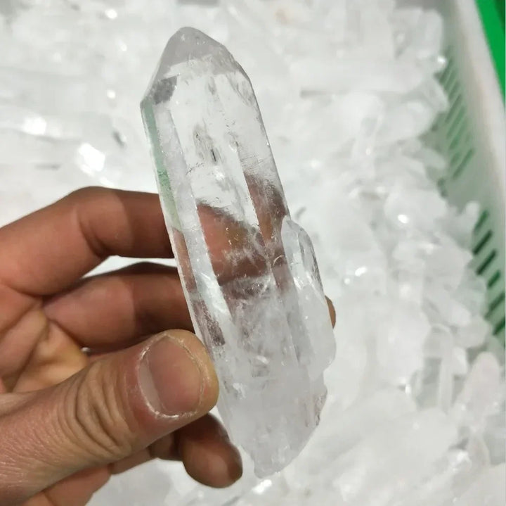 Clear Quartz Lemurian Seed Crystal Double Terminated Point