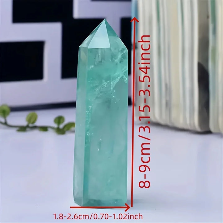 Green Fluorite Crystal Tower