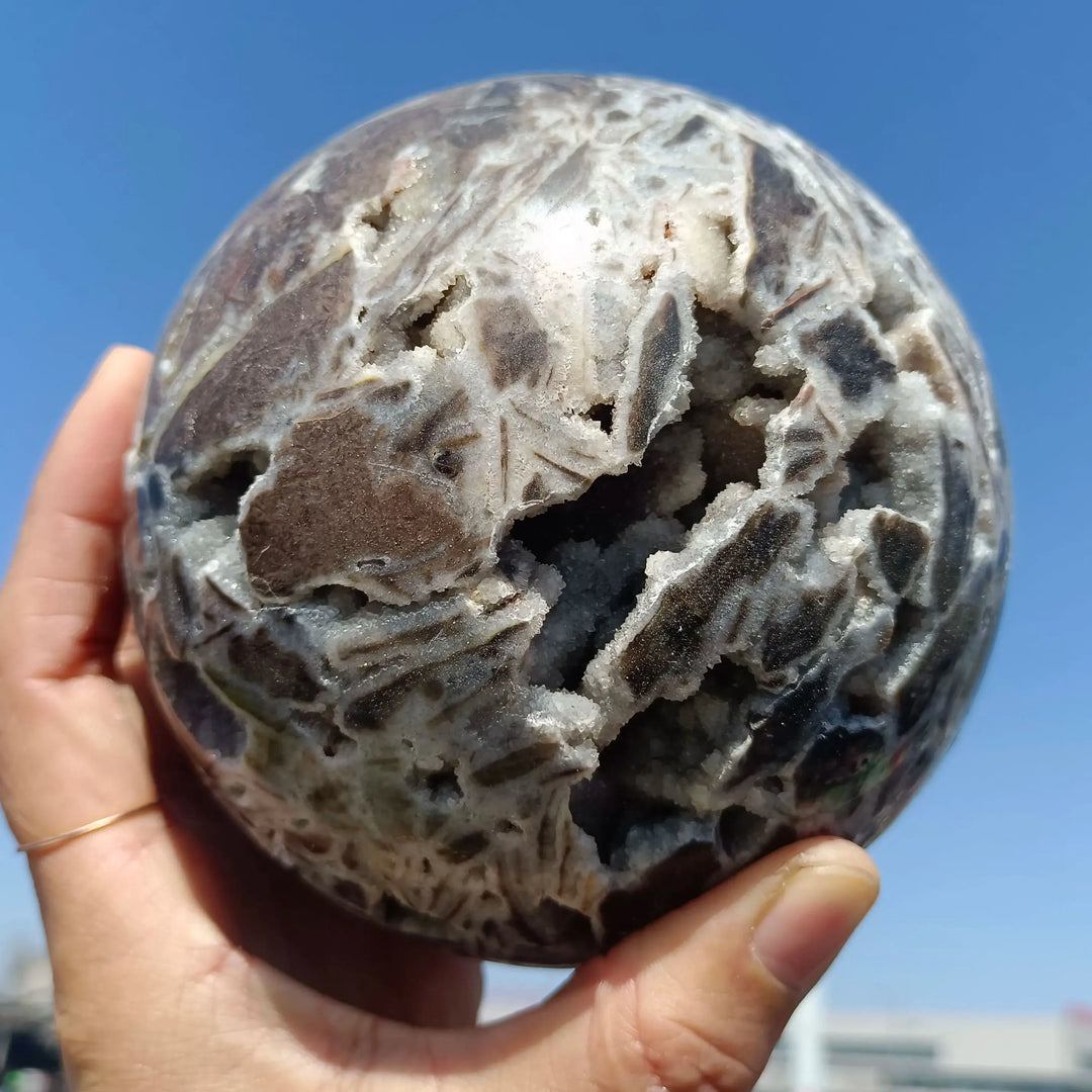 Sphalerite Crystal Sphere Natural Gray Mineral Ball