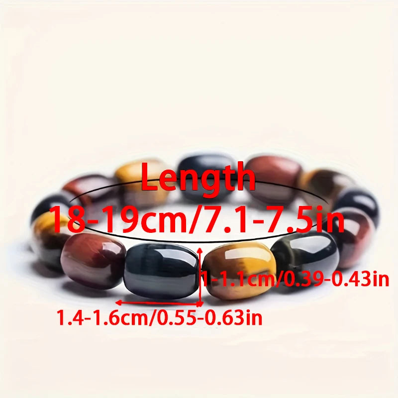 Mixed Color Tiger Eye Beaded Bracelets for Healing