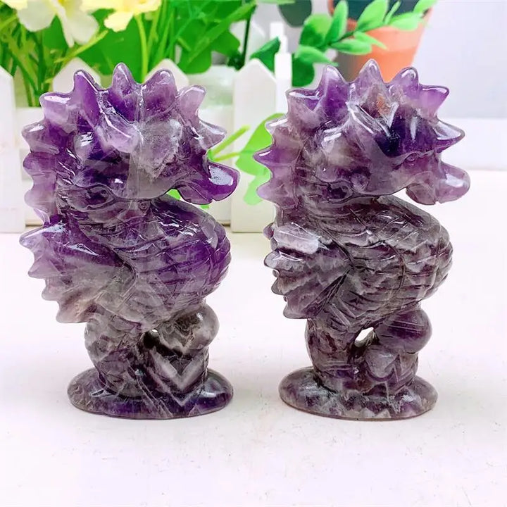 Dream Amethyst Crystal Carved Seahorse