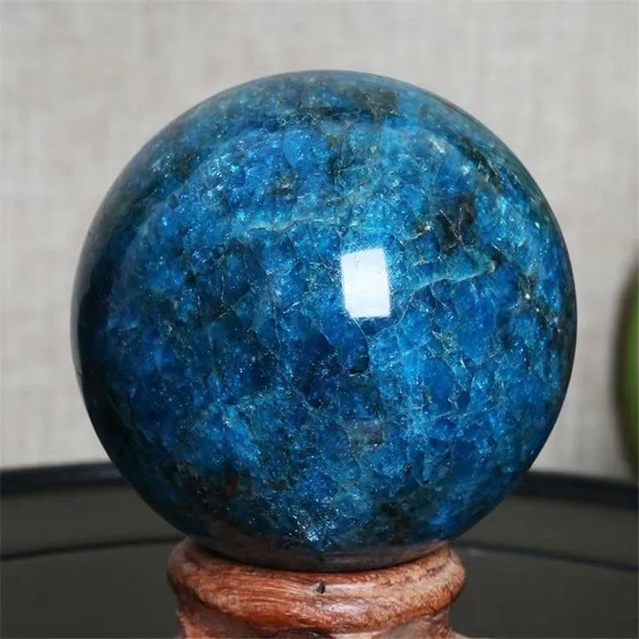 Blue Apatite Crystal Sphere for Focus and Creativity