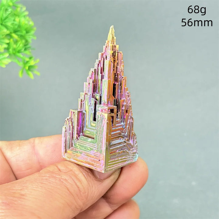 Rainbow Bismuth Crystal Pyramid Collector Specimen