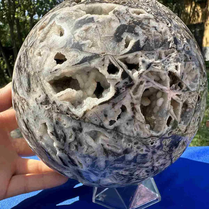 Sphalerite Crystal Sphere Natural Gray Mineral Ball