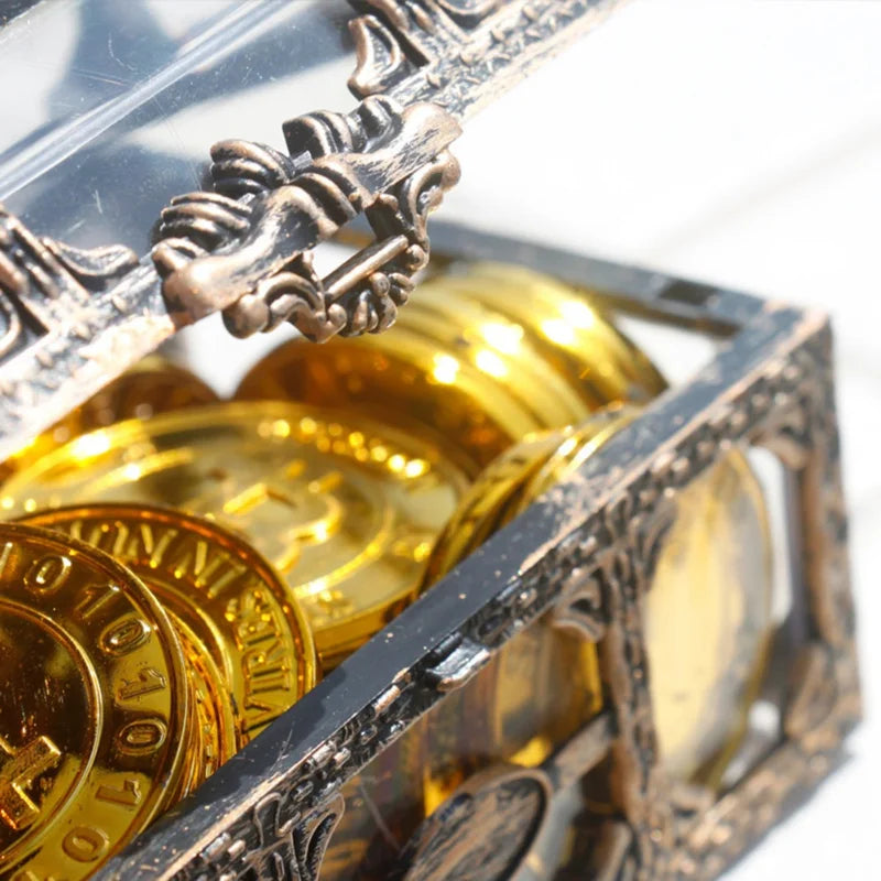 Plastic Pirate Treasure Box Crystal and Gem Storage