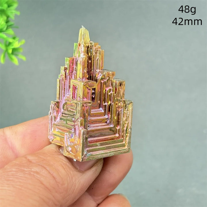 Rainbow Bismuth Crystal Pyramid Collector Specimen