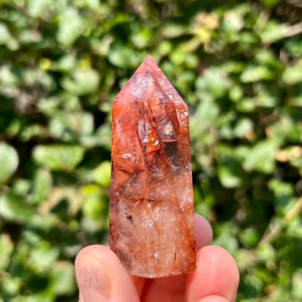 Hematoid Quartz Crystal Tower