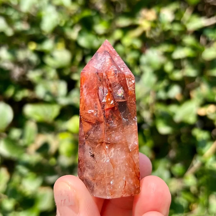 Hematoid Quartz Crystal Tower