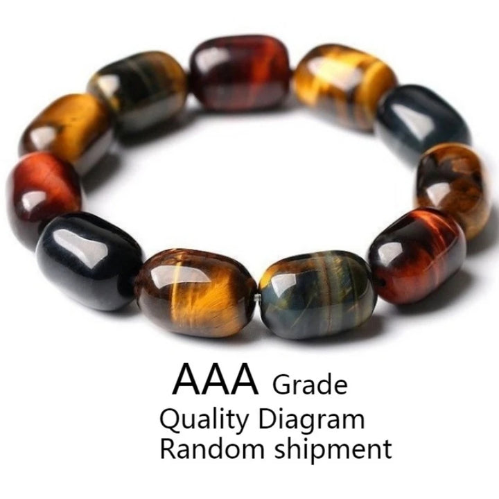 Mixed Color Tiger Eye Beaded Bracelets for Healing