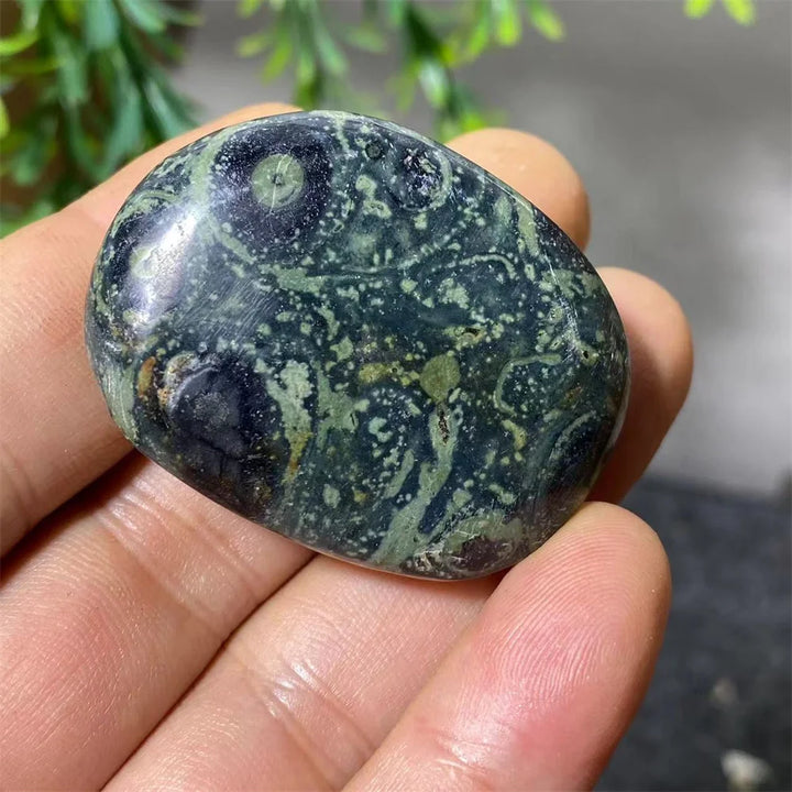 Natural Kambaba Jasper Crystal Polished Palm Stone