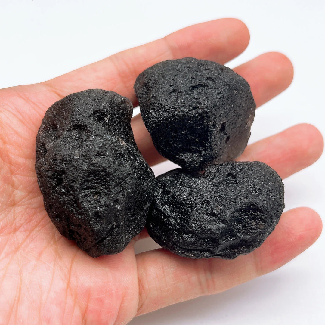 Czech Black Tektite Natural Meteorite Specimen Stone