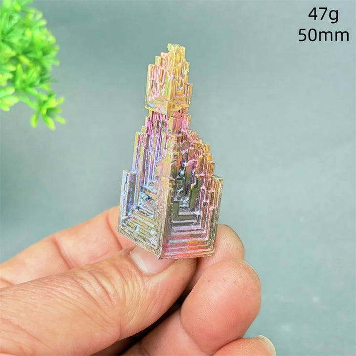 Rainbow Bismuth Crystal Pyramid Collector Specimen
