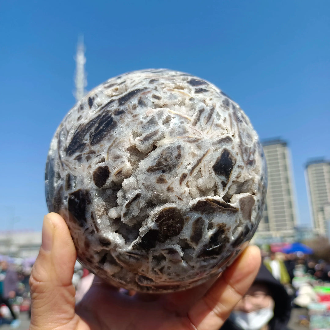 Sphalerite Crystal Sphere Natural Gray Mineral Ball