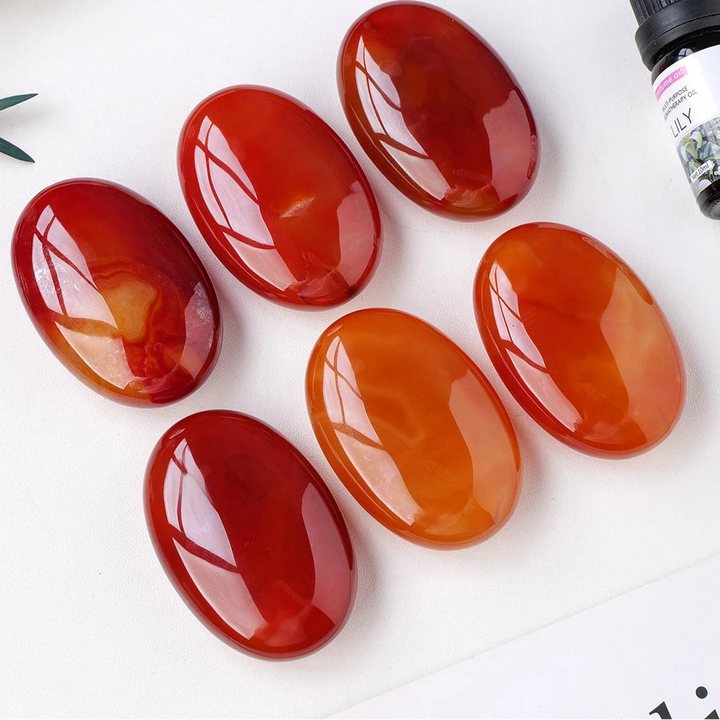 Carnelian Crystal Palm Stone