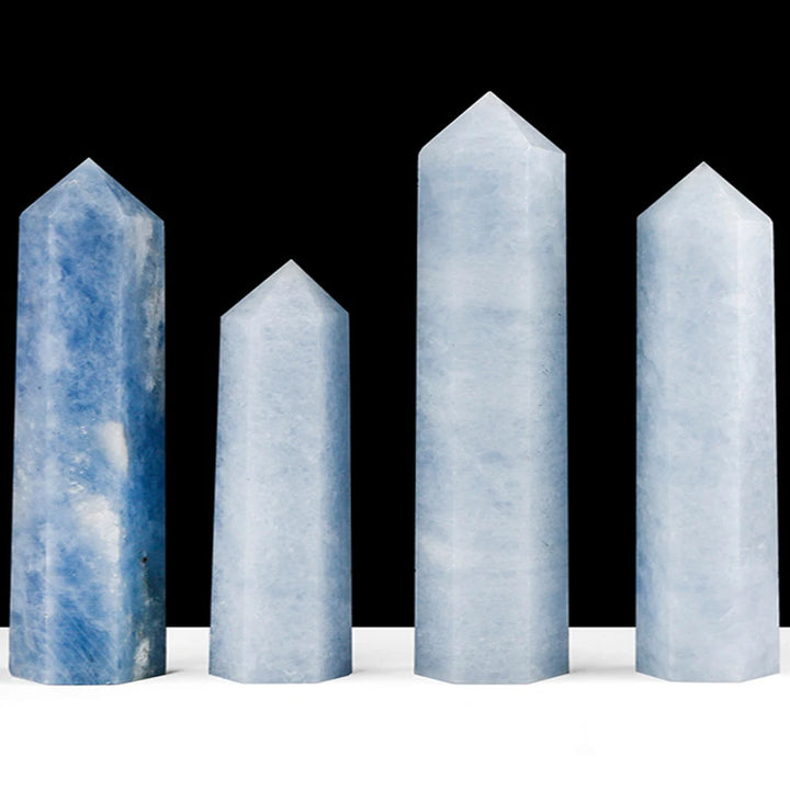 Celestite Crystal Tower Single Point Calming Blue
