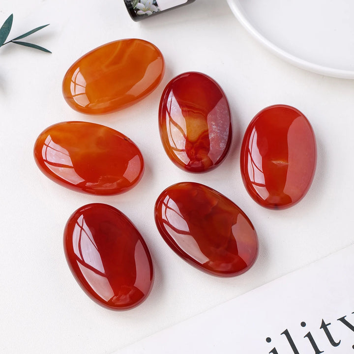 Carnelian Crystal Palm Stone