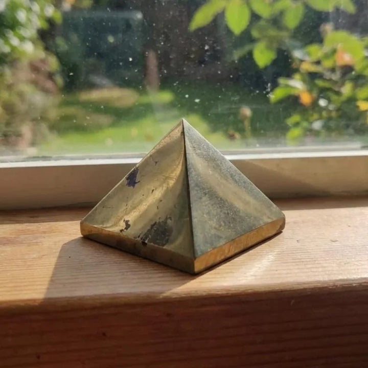 Pyrite Crystal Pyramid for Manifestation and Abundance