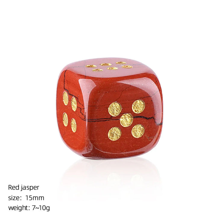 Crystal Carved Dice Rounded Corners Multi-Stone