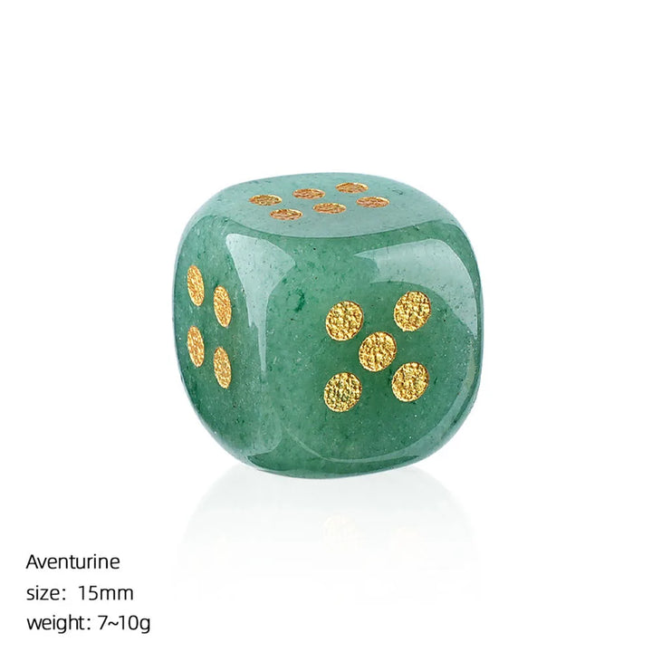 Crystal Carved Dice Rounded Corners Multi-Stone